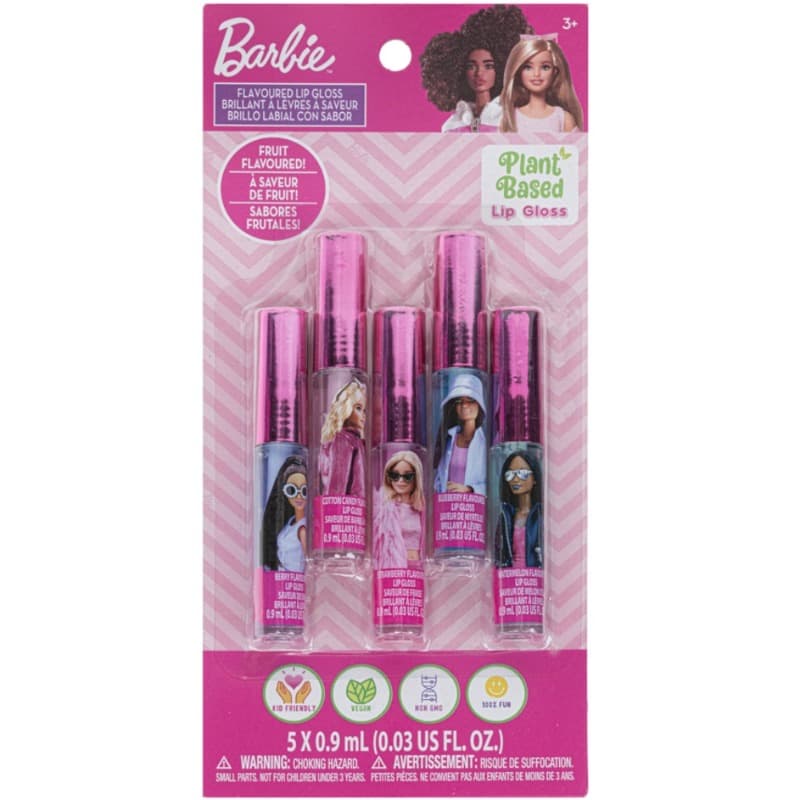 Barbie 5 PK Lip Gloss Wands – Plant Based