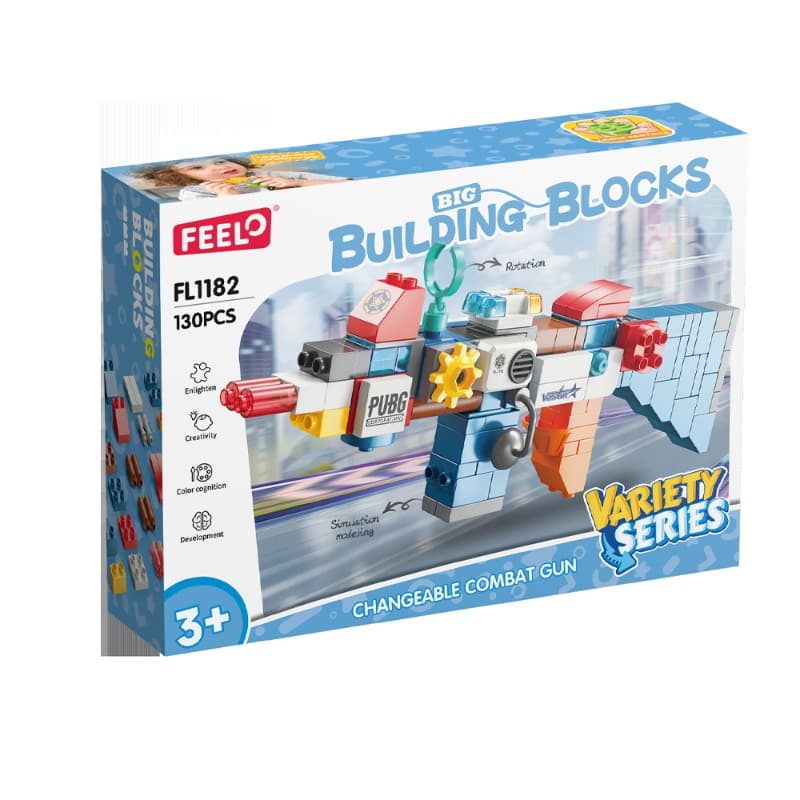 Feelo 5-in-1 Transformable Combat Gun Building Blocks Set | 130-Piece