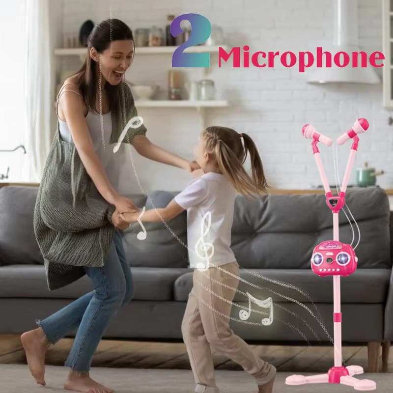 Kanisi Blutooth Double Karaoke Set - Pnik thumbnail 3