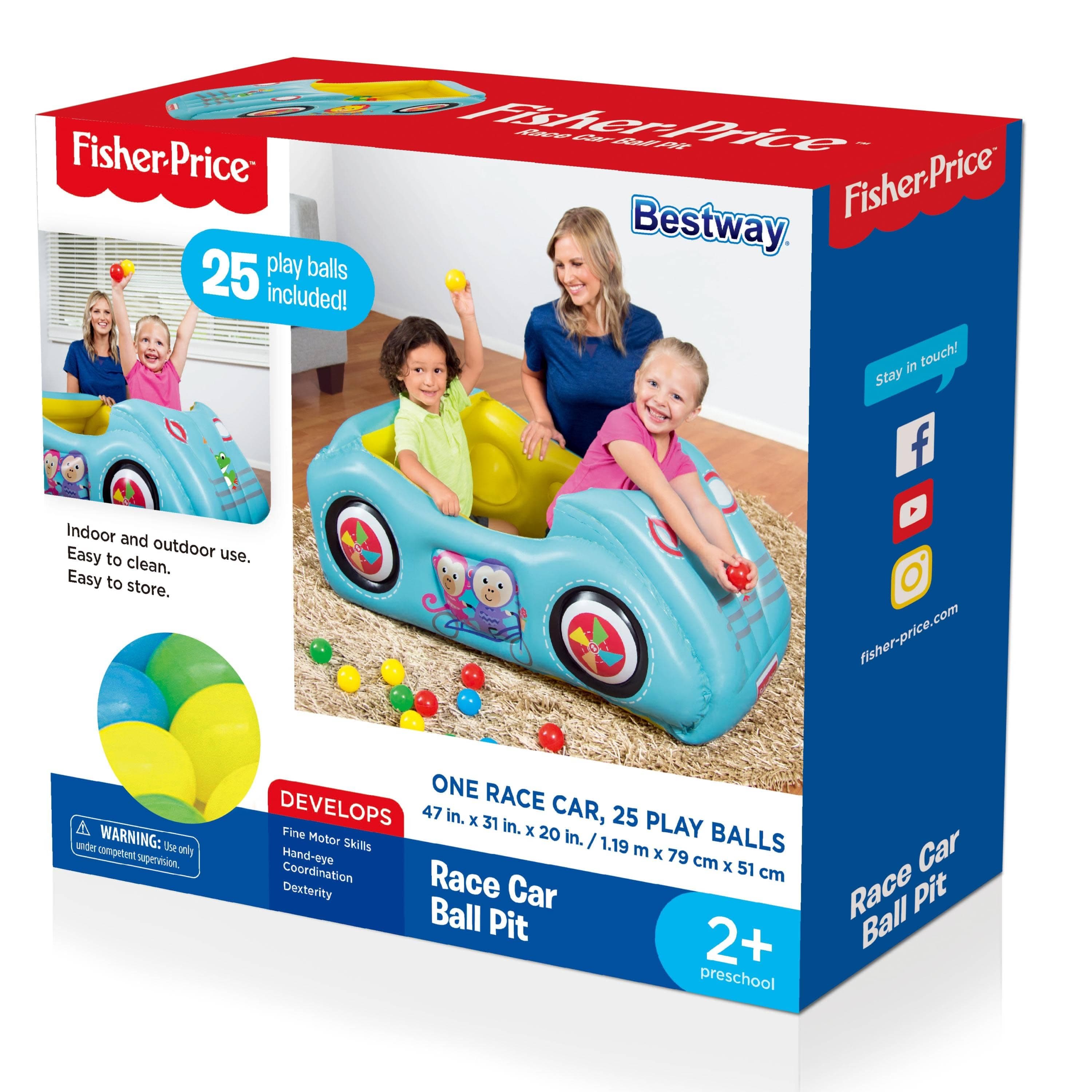 Bestway Race Car Ball Pit With 25 Colorful Play Balls thumbnail 2