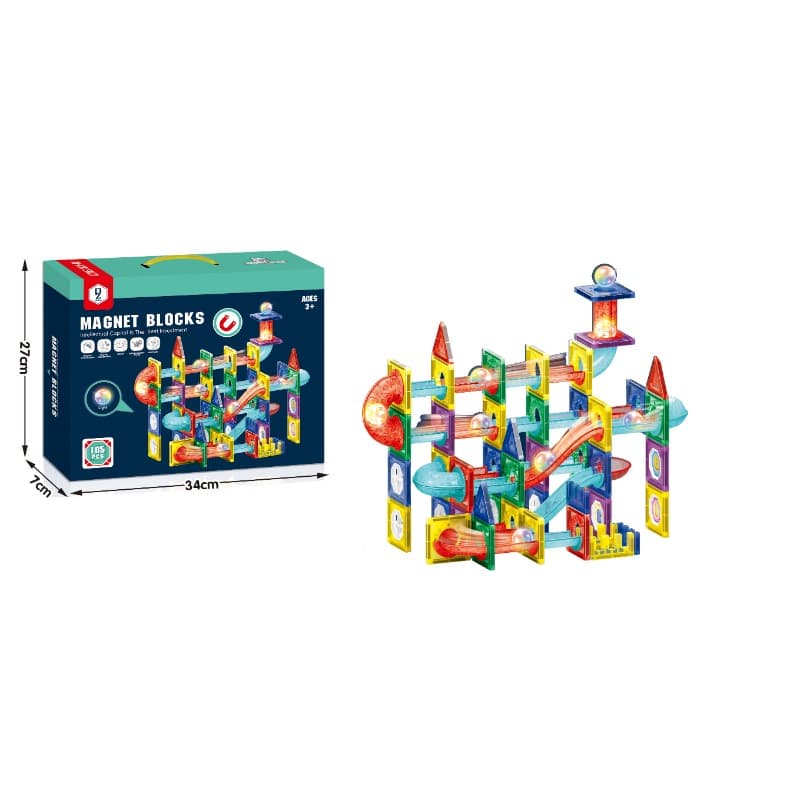 Colorful Window Magnetic Ball Track Set