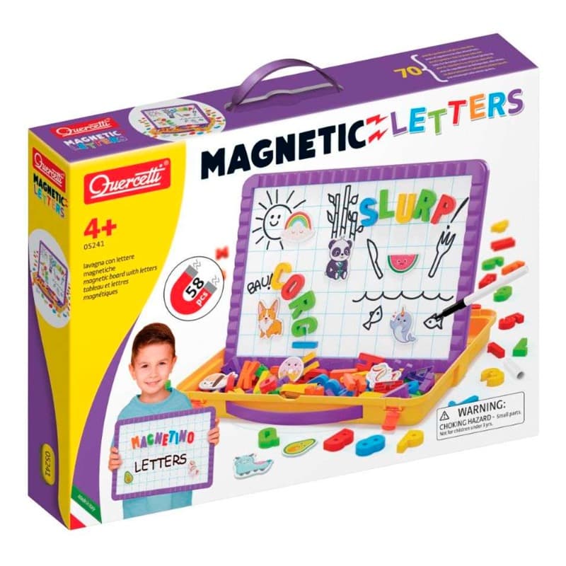 Quercetti Basic Letter Set for Magnetic Whiteboard-65 Piece