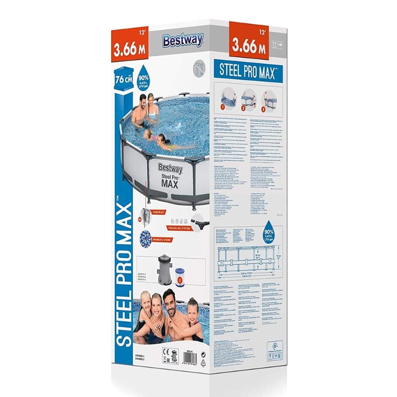 Bestway Steel Pro Max Frame Pool Round With Steel Frame thumbnail 5