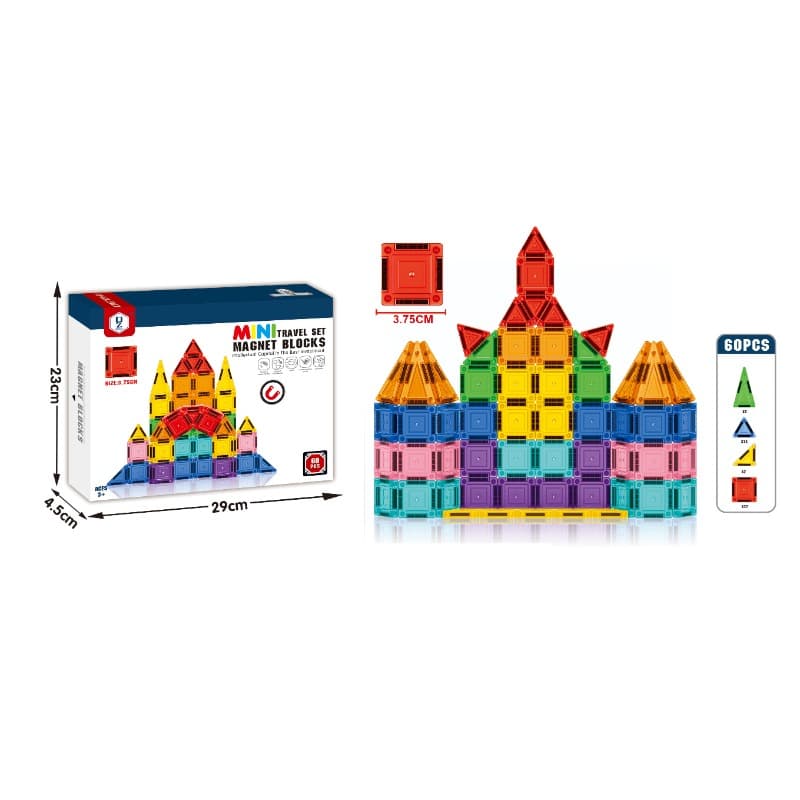 Colorful Window Magnetic Plates – 60 Pieces