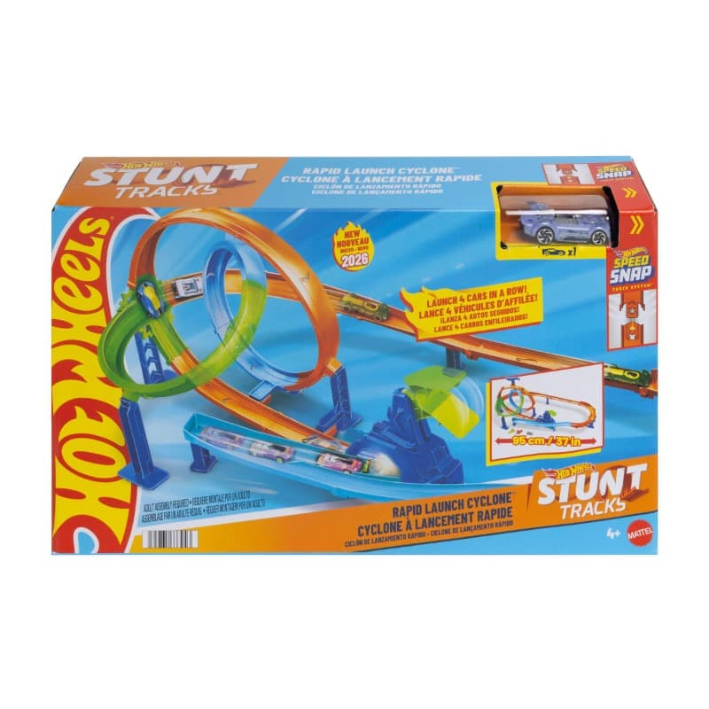 Hot Wheels Toy Car Track Stunt Tracks Rapid Cyclone Playset 1:64 Scale