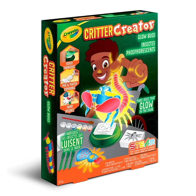 Crayola Critter Creator Glow in The Dark Clay Art Kit With Paint