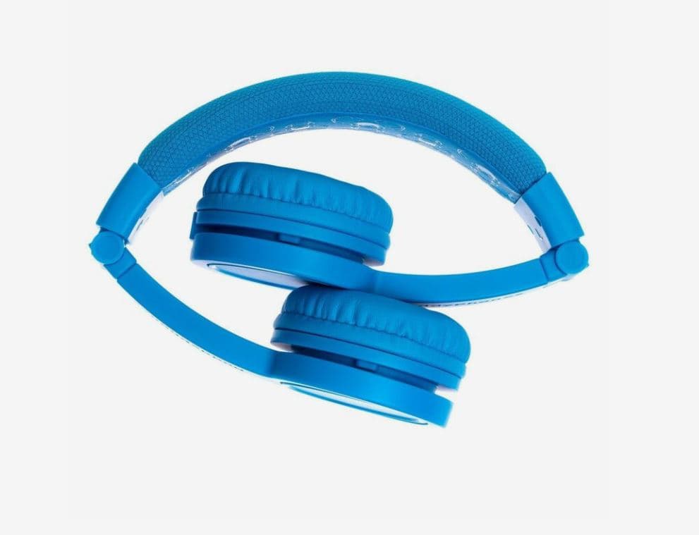 BuddyPhones Explore Plus Foldable Wired Headphone With Mic - Blue thumbnail 3