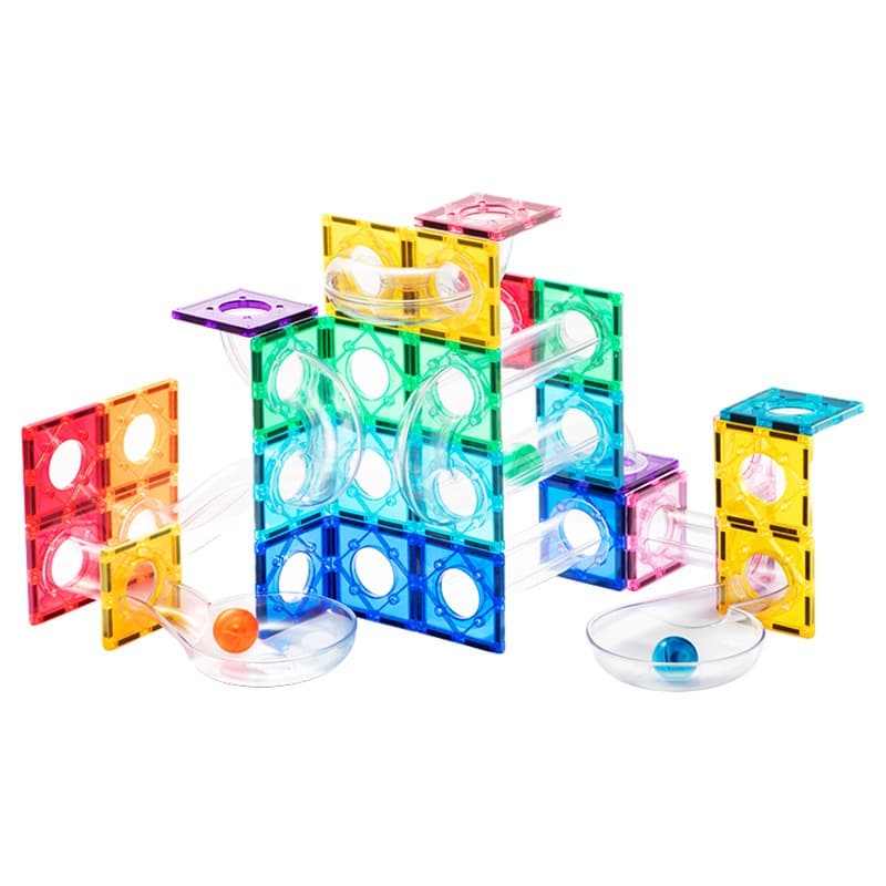 Mideer Colorful Magnetic Tiles - Marble Run 100Pcs thumbnail 2