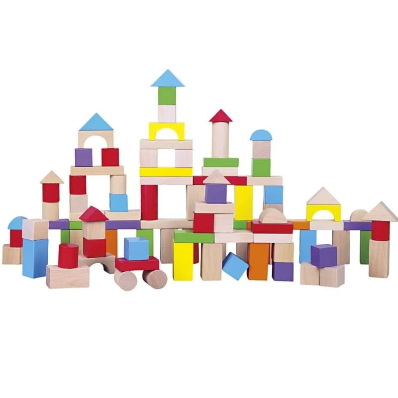 VIGA Wooden Blocks Set - 100 Pcs thumbnail 2