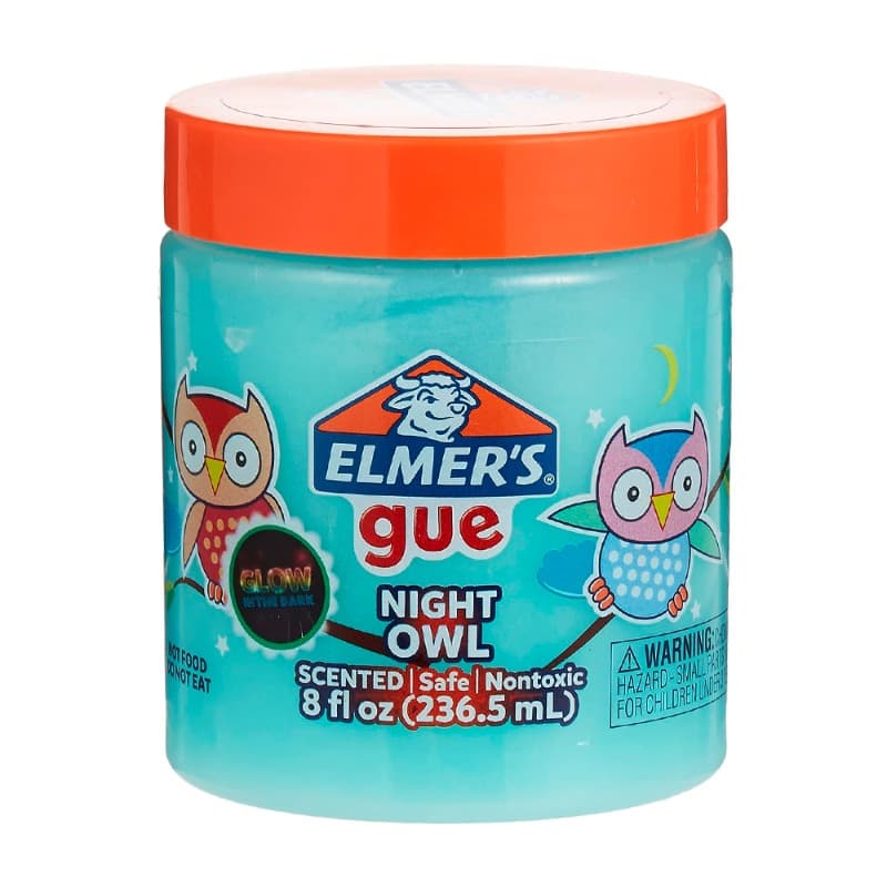 Elmer’s Gue Premade Slime Night Owl Glow In The Dark