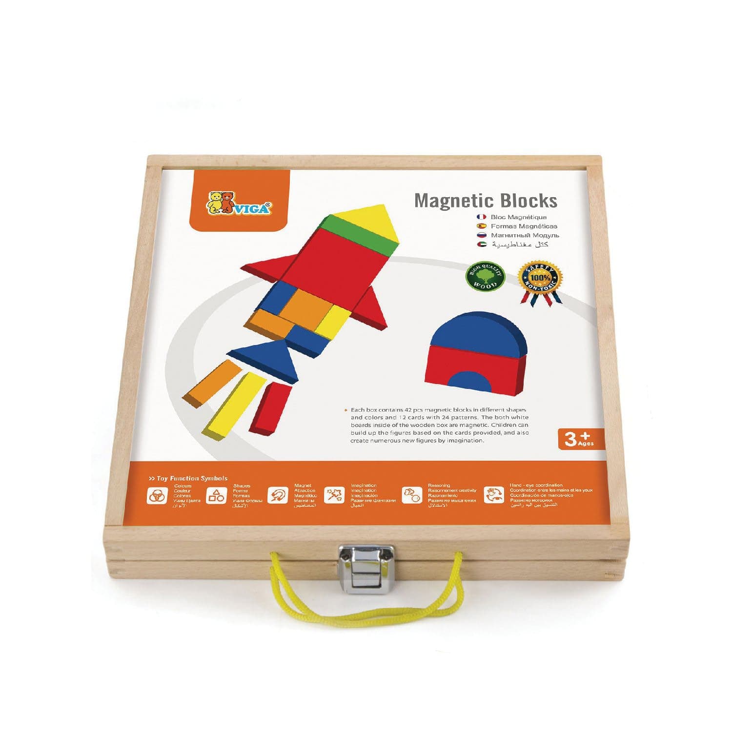 VIGA - Wooden Magnetic Blocks thumbnail 2