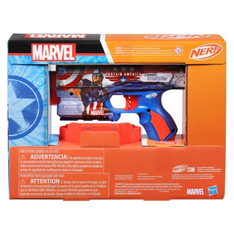 Nerf Captain America Dart Blaster with 10 Foam Darts thumbnail 5