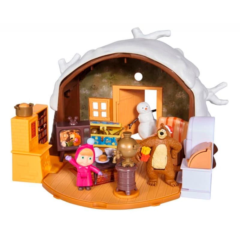 Simba Masha And The Bear Winter Bear's House Playset thumbnail 2
