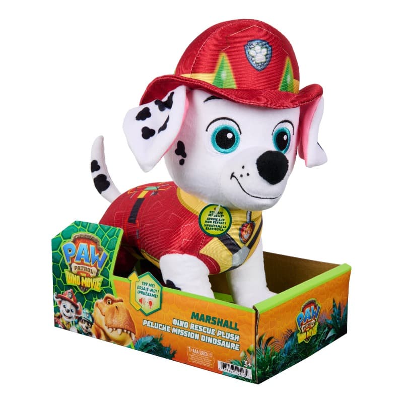 PAW Patrol Movie 3 Dino Rescue 10-Inch Feature Plush Marshall