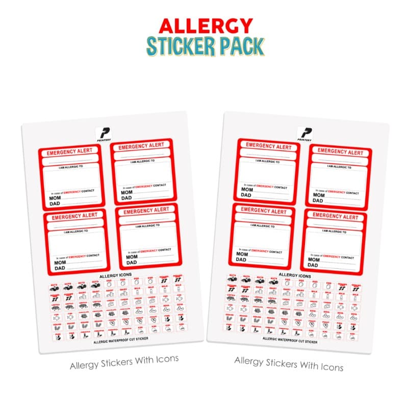 Printery Allergy Sticker Pack