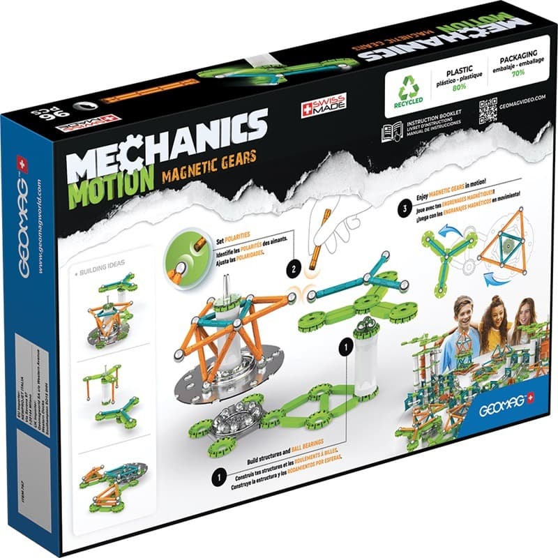 Geomag Mechanics Motion Recycled 2 Magnetic Gears - 96 Pcs thumbnail 4