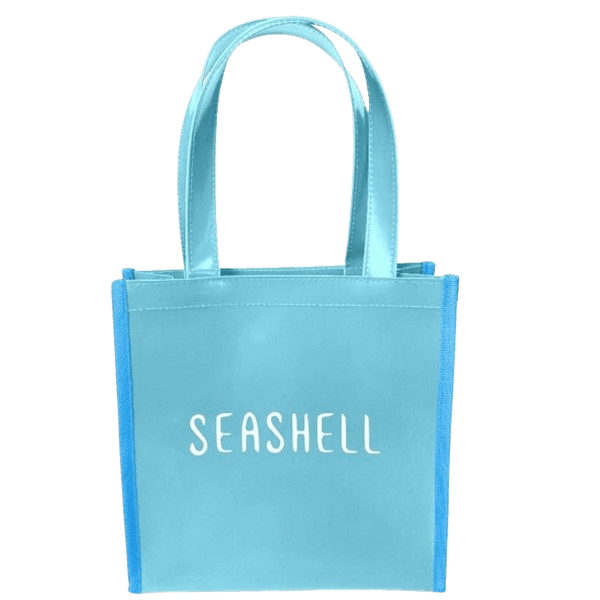 Seashell - Small Beach Bag - Pastel Blue