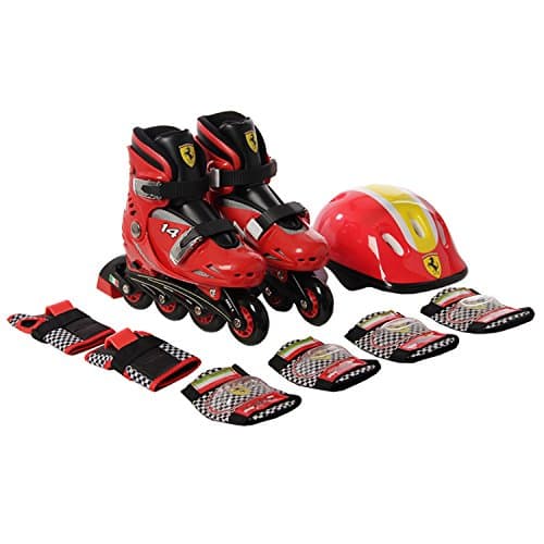 Ferrari Beginner Adjustable Skate Set - Red Size 29-32