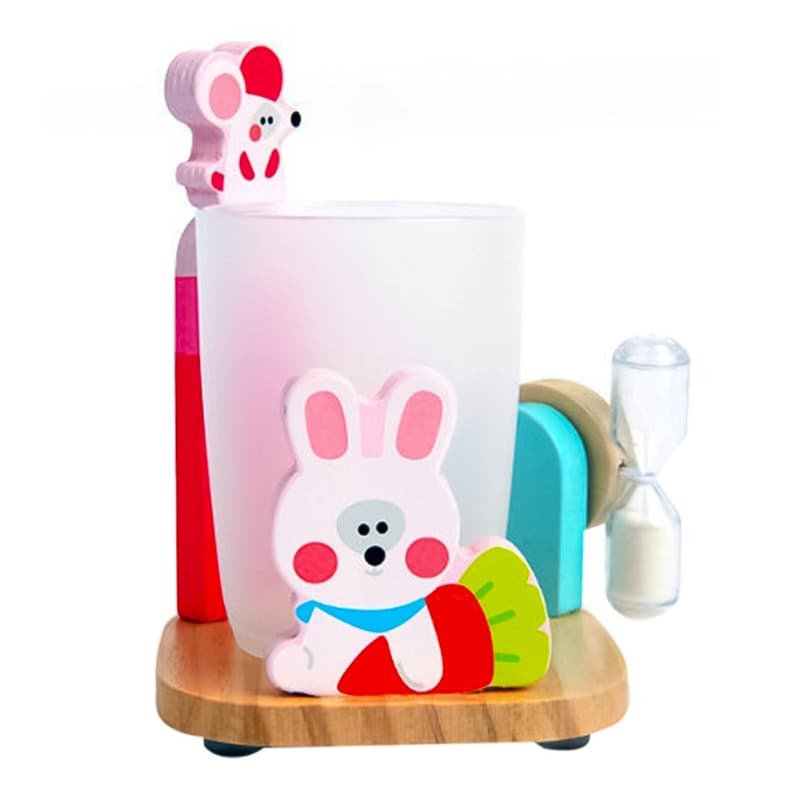 Mideer Baby Toothbrush With Sand Timer - Pink