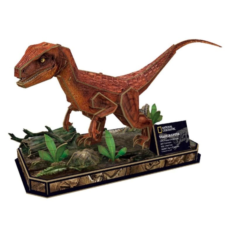 Cubic Fun National Geographic Velociraptor 3D Puzzle (63 Pieces) thumbnail 2