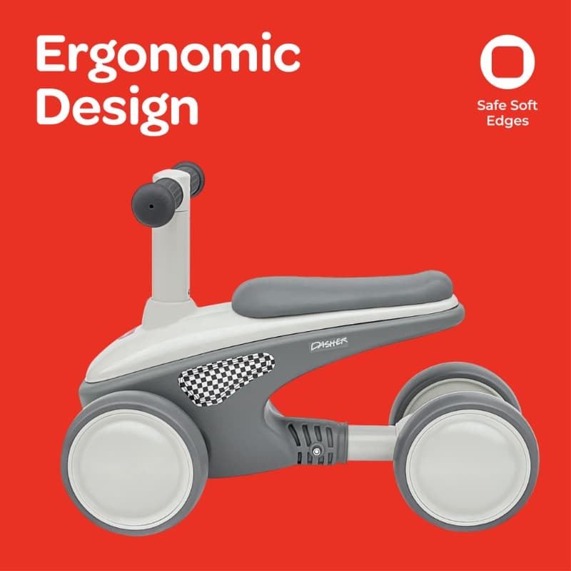Moon Dasher Kids Balance Bike - Grey thumbnail 4