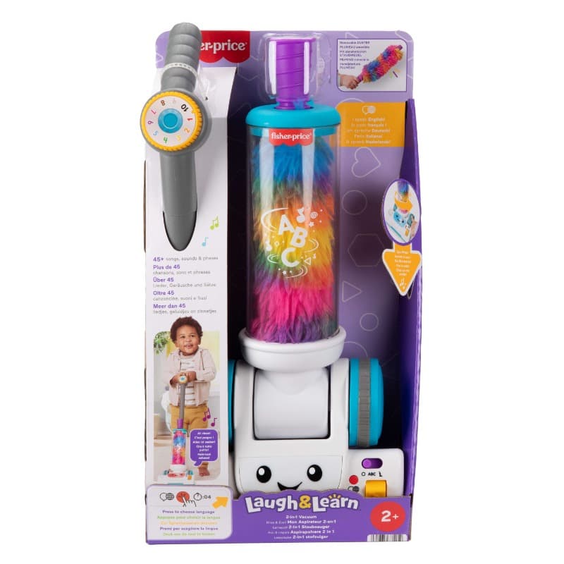 Fisher-Price Laugh & Learn 2-in-1 Vacuum Toy - Lights & Music Edition