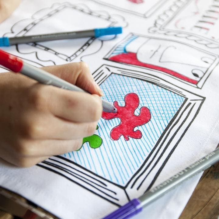Doodle Frame Placemat Set Of 4 Color In And Design thumbnail 3