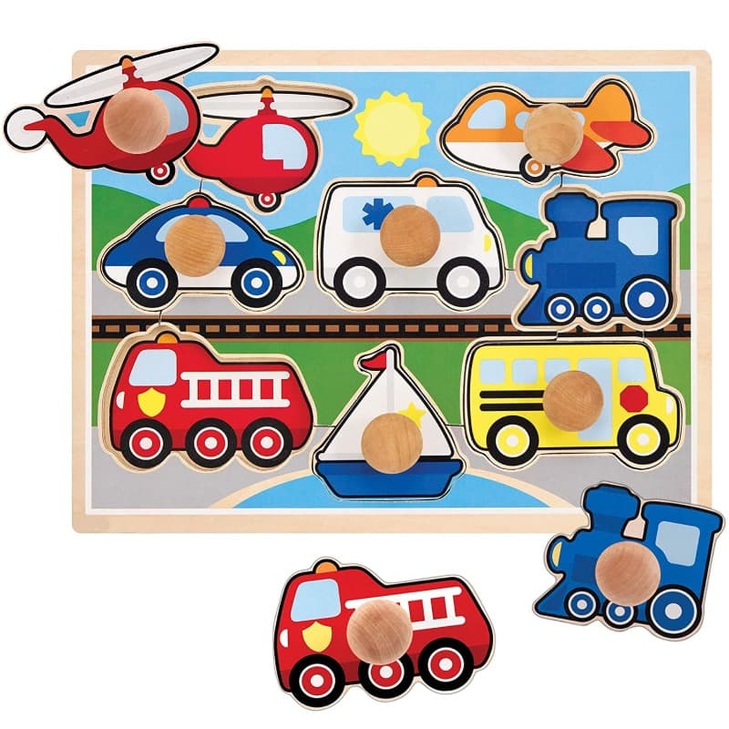 Melissa And Doug Vehicles Jumbo Knob Wooden Puzzle