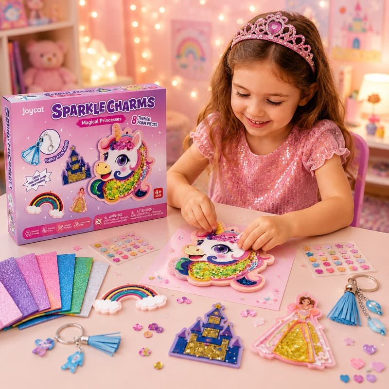 Joycat Sparkle Charms Keychain Craft Kit Diy Toy for Kids thumbnail 2