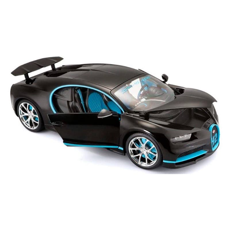 Bburago Bugatti Chiron Die-Cast Black And Blue thumbnail 3