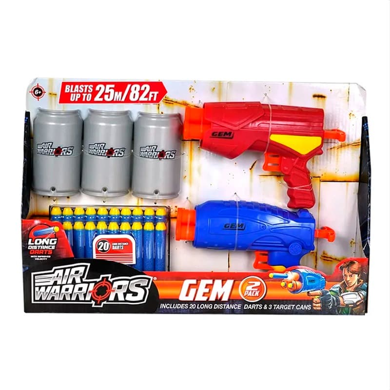 Air Warriors Revolution Toy Pistol Blue and Green 2 pcs