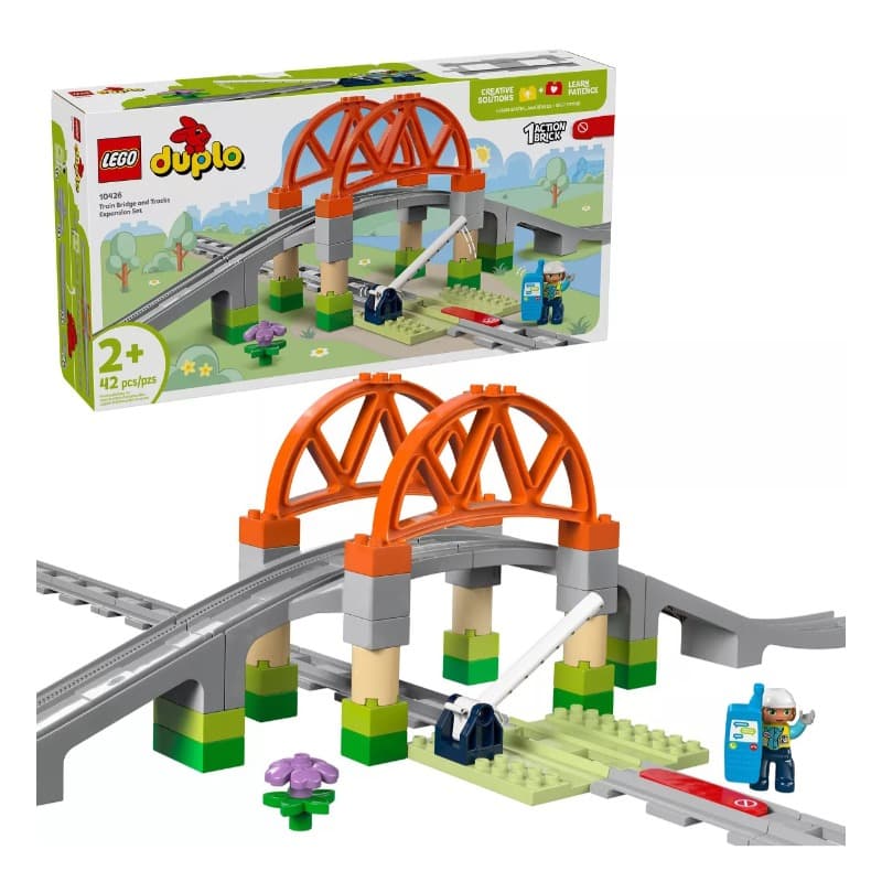 Lego Duplo Town Train Bridge And Tracks Expansion Set 10426 thumbnail 3