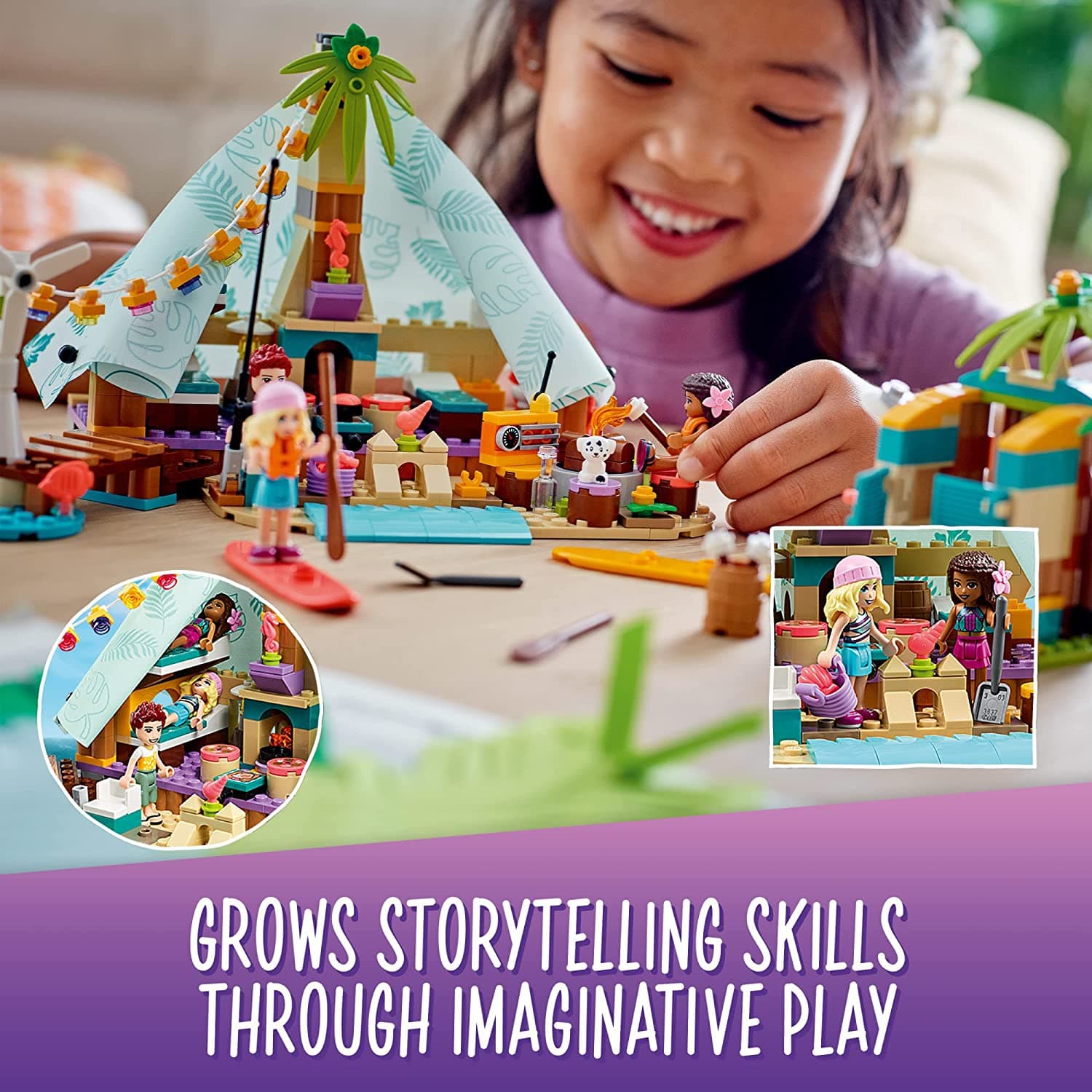 LEGO Friends Beach Glamping Building Kit thumbnail 3
