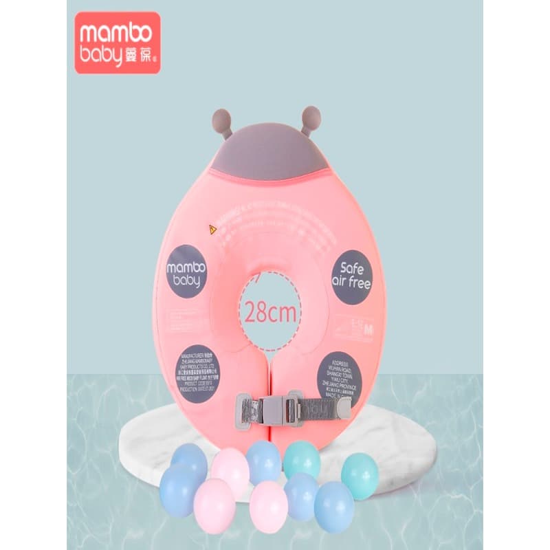 Mambo Baby Neck Float Water Proof Lady Bug - Pink thumbnail 2