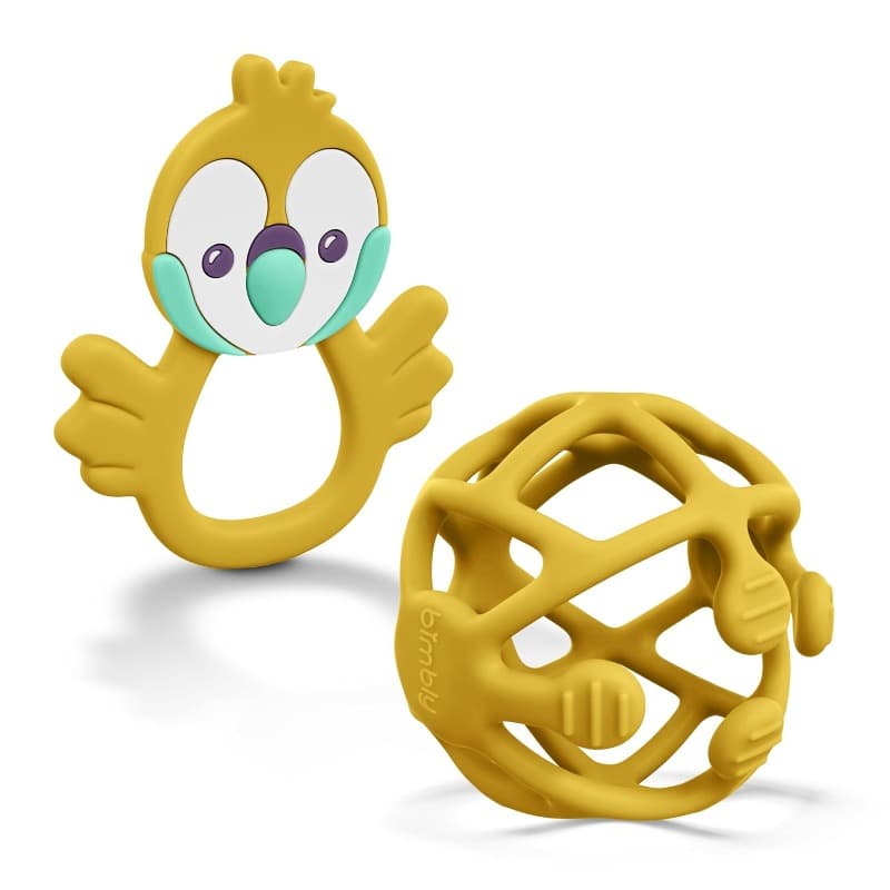 Bimbly Silicone Baby Teething Toy Yellow thumbnail 2