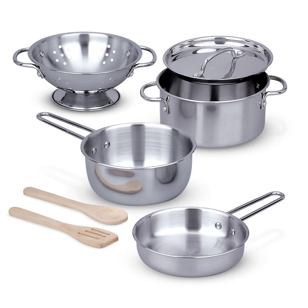 Melissa And Doug Stainless Steel Pots And Pans Set