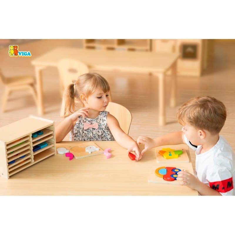 VIGA Wooden Block Puzzle - 12 Pcs thumbnail 2