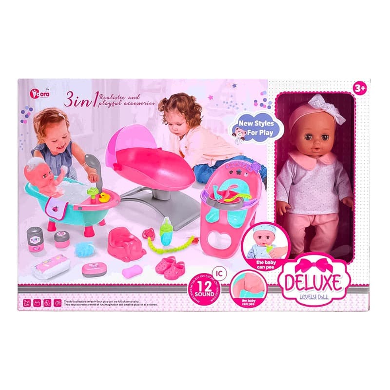 VDora Baby Doll Accessories Pink Pjama