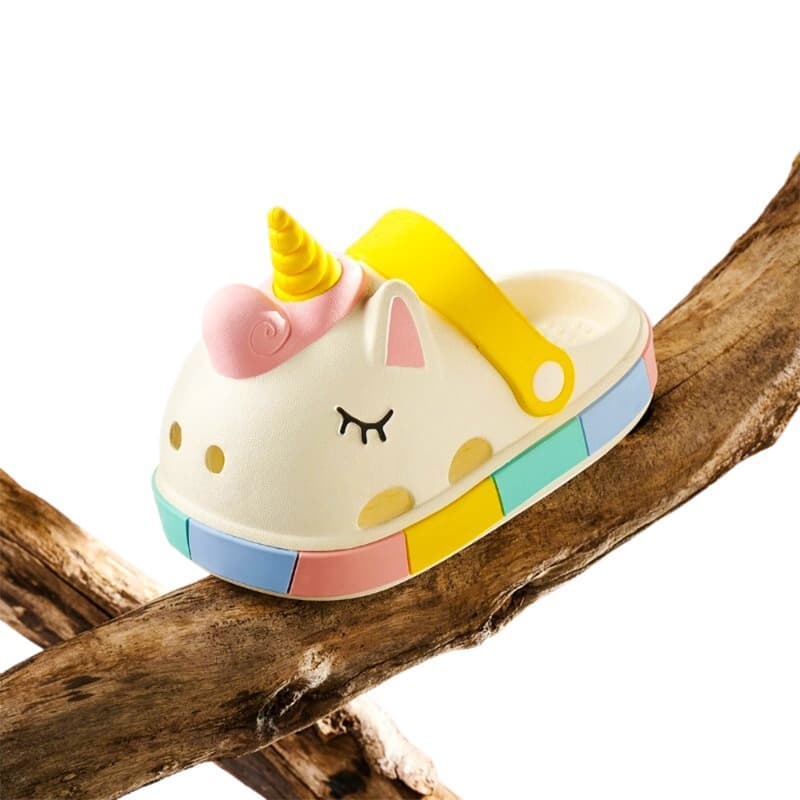 Cheerful Mario Unicorn Kids Slippers thumbnail 3