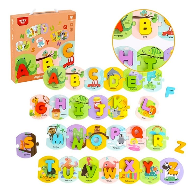 Tooky Toy Alphabet Puzzle Assorted