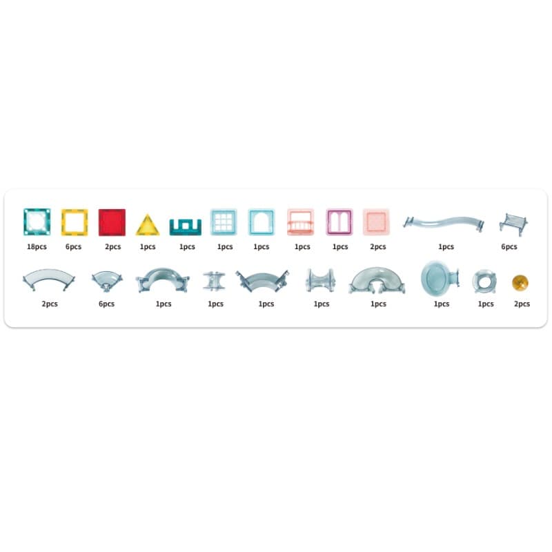 Magnetic Tiles Marble Roller - 58 Pcs thumbnail 2