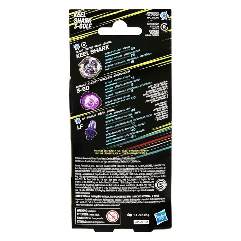Beyblade X Keel Shark 3-60LF Booster Pack Set thumbnail 3