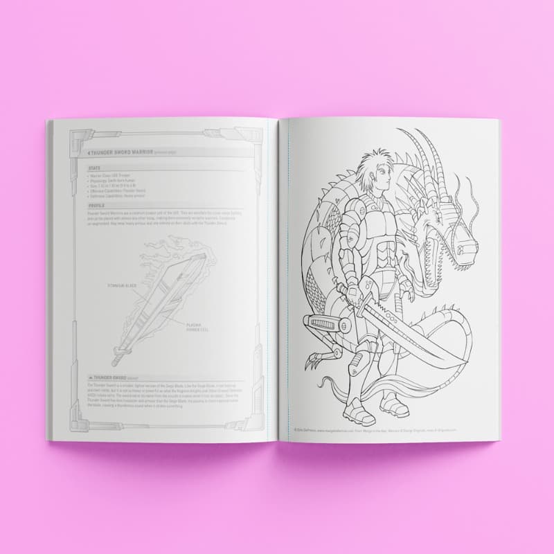 Hinkler Manga to the Max Drawing and Coloring Book - Warriors thumbnail 3