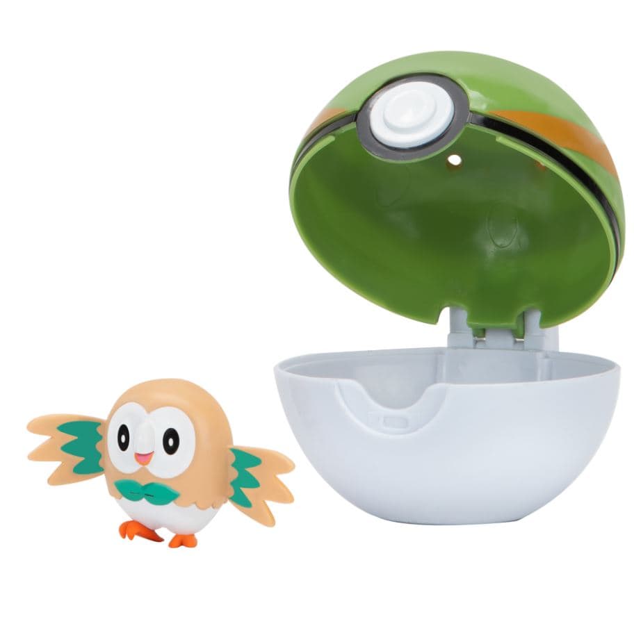 Pokemon Clip N Go Rowlet and Nest Ball PokeBall thumbnail 3