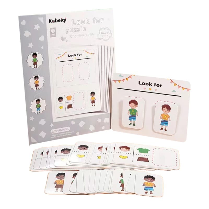 Educational Book Puzzle And Art Shape Matching - Boys