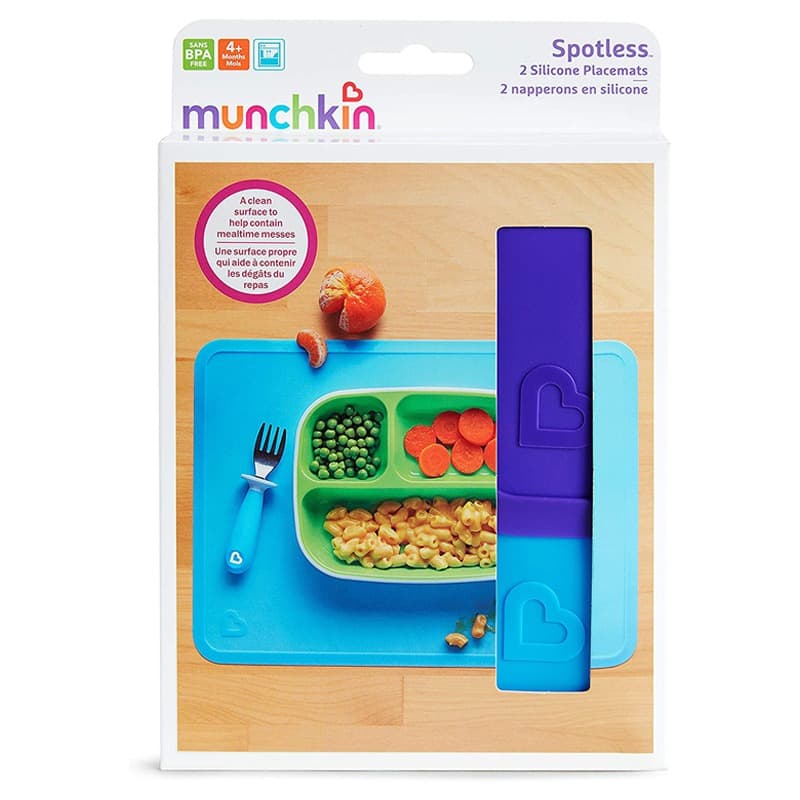 Munchkin Spotless Silicone Placemats For Kids - 2 Pcs thumbnail 2