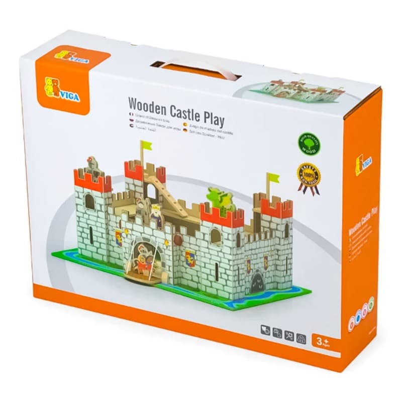 VIGA Wooden Castle Play thumbnail 2