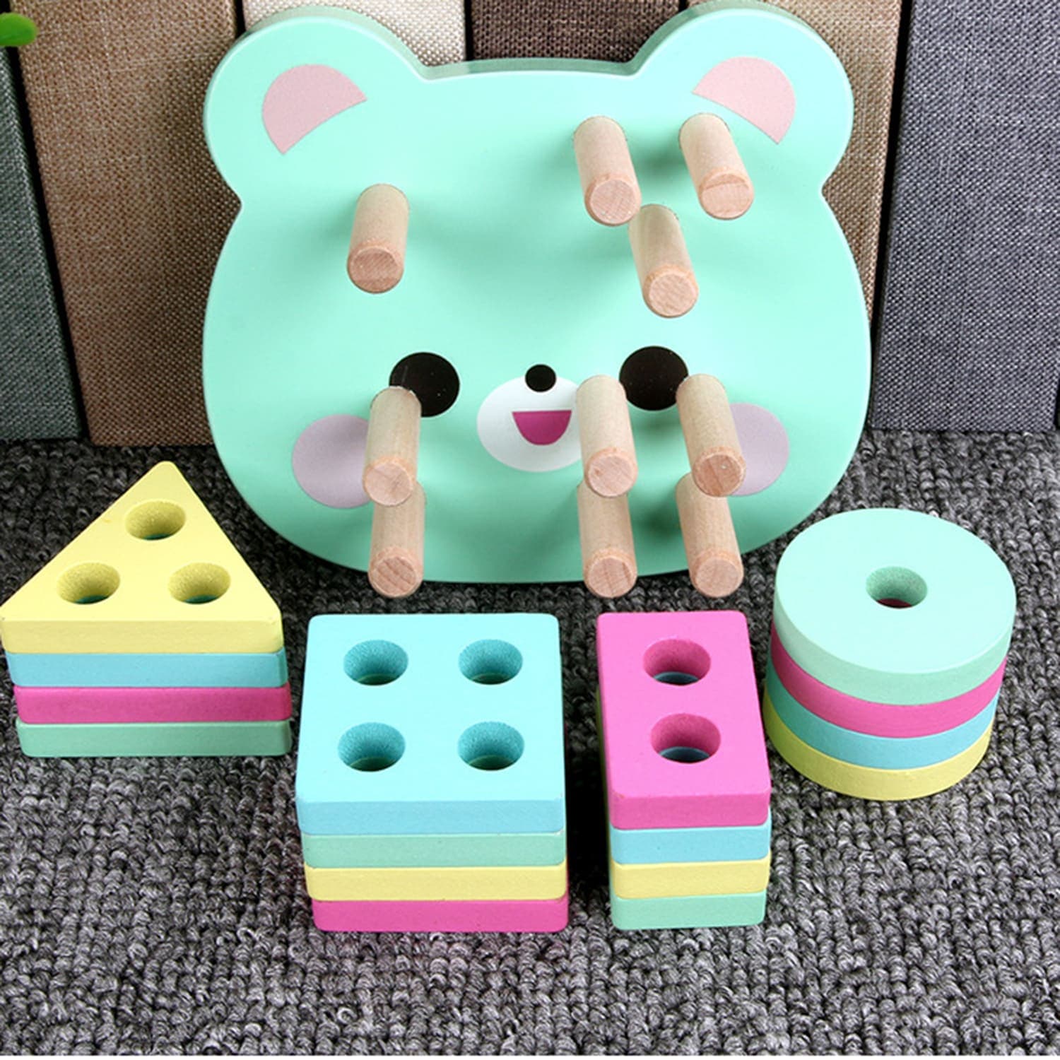 Beilaluna - Bear Shapes Sorting and Stacking Board thumbnail 3