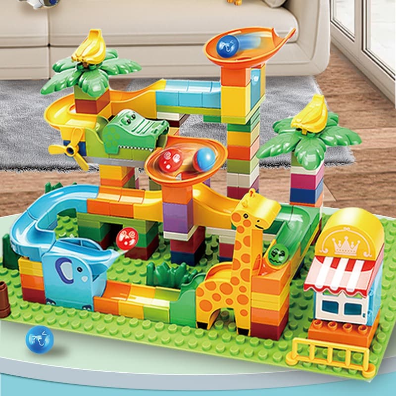 Feelo 2-in-1 Slide Block Wall Set | 212 Pieces Big Building Block Set thumbnail 3