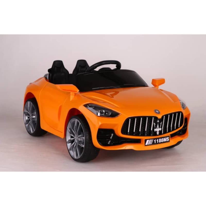 FIRST STEP Kids Electric Ride-On Maserati-Style Sports Car Yellow